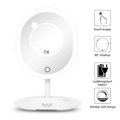 revolt-home-paris-sminkspegel-led-belysning-dimbar-1x-7x-förstoring-1